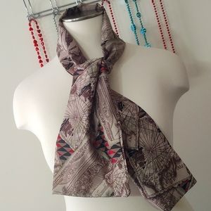 Vintage London Fog Nautical Print Scarf